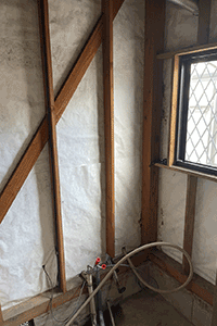 工事風景4 断熱材の設置